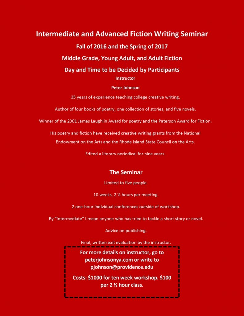 The Official Web Site of Peter Johnson — Fiction Workshops